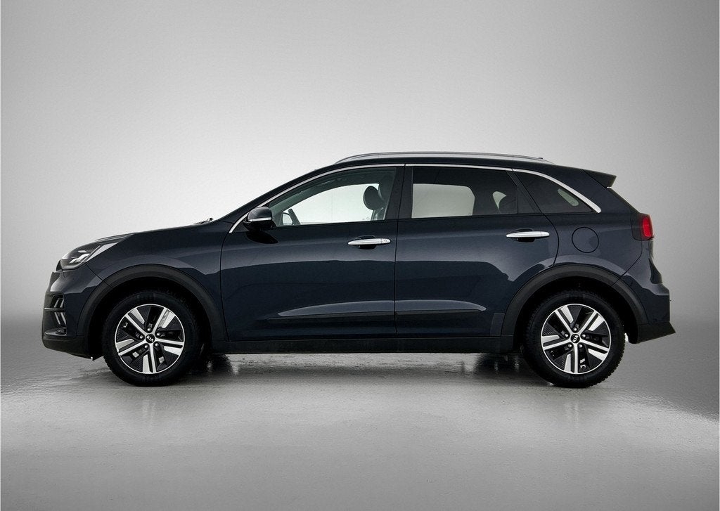 Kia Niro 1.6 GDi Hybrid DynamicPlusLine Stoel/Stuurverwarmin, Auto's, Kia, 12 maanden, Gebruikt, Blauw, Leder en Stof