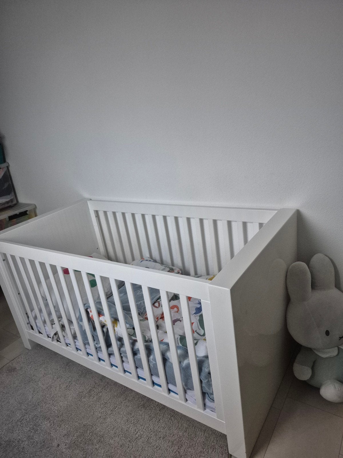 Kidsmill Ledikant 70x140 Hoogglans Wit, Ophalen, Zo goed als nieuw, Ledikant