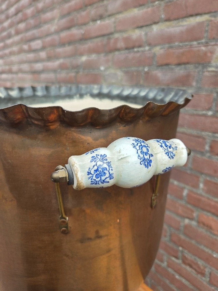 koperen ketel / bloempot antiek, Ophalen of Verzenden, 'T Olde Gre-j, Info@toldegrej.nl, Endepoelstraat 20f Didam
