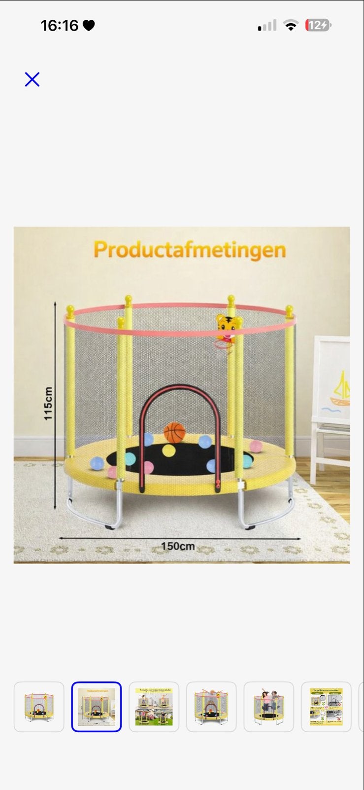 Kinder Trampoline nieuw in doos, Kinderen en Baby's, Speelgoed | Buiten | Trampolines, Ophalen, Nieuw