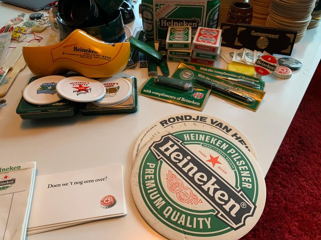 Heineken verzameling - mancave stuff, Verzamelen, Biermerken, Ophalen, Gebruikt, Overige typen, Heineken