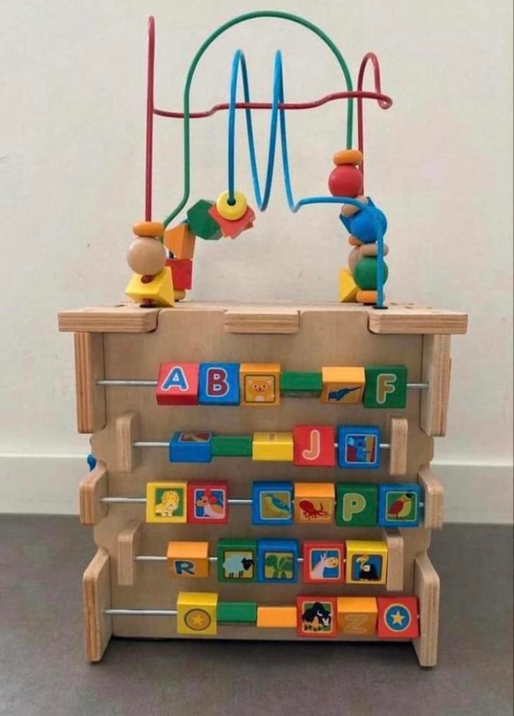 Houten activiteiten kubus, Kinderen en Baby's, Speelgoed | Houten speelgoed, Ophalen, Zo goed als nieuw