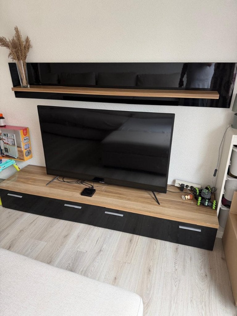 55 UHD LED TV + tv meubels, Ophalen, Gebruikt