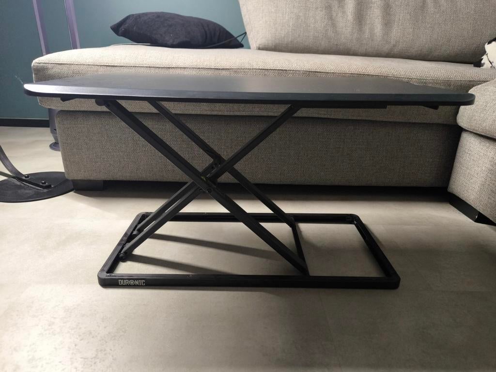 Duronic Zwarte zit sta bureau verhoger 74x45 cm, Huis en Inrichting, Ophalen of Verzenden