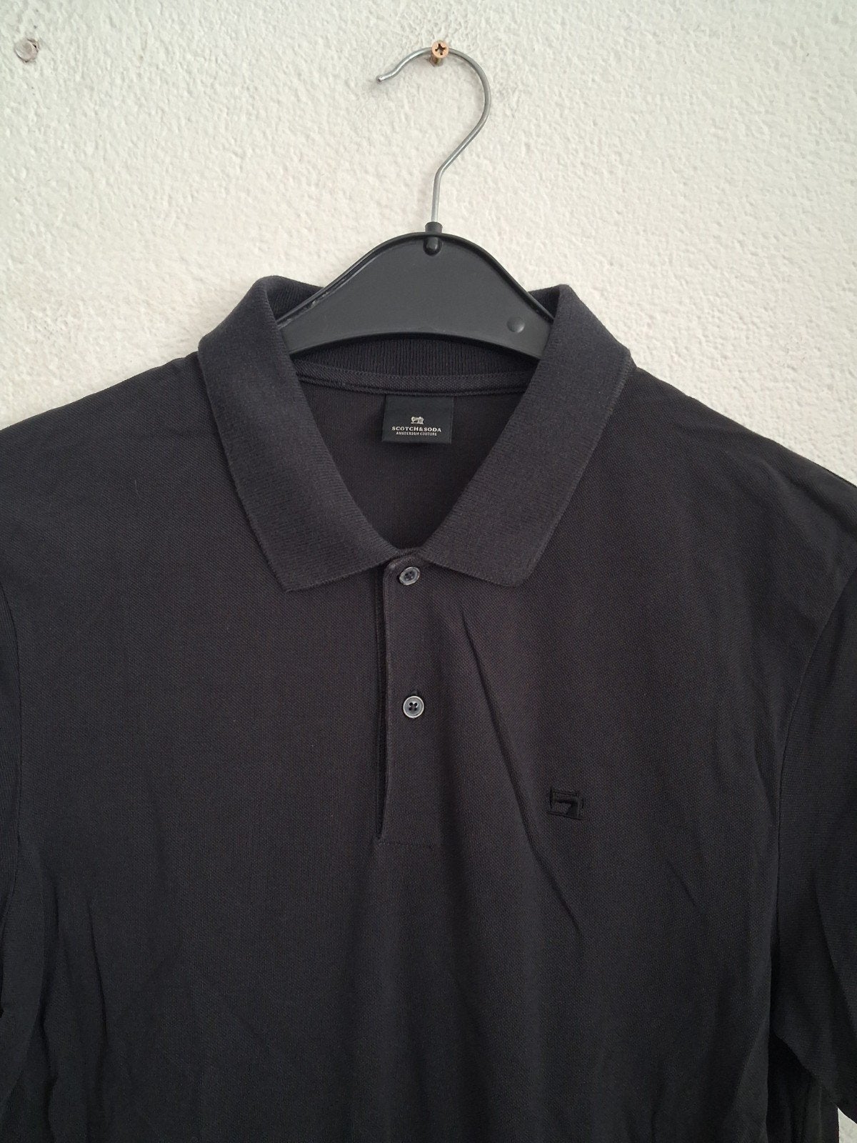 Scotch & Soda Polo Shirt Zwart Maat M, Maat 48/50 (M), Zwart, Ophalen of Verzenden, Gedragen