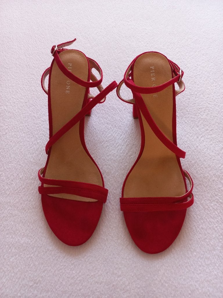 SCHOENEN-ROOD-PIER ONE, Kleding | Dames, Pumps, Pier one, Ophalen of Verzenden, Zo goed als nieuw