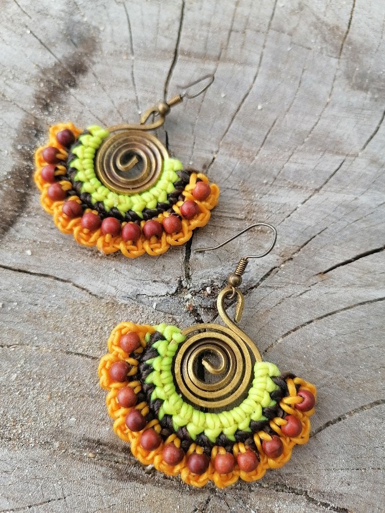 Nieuwe unieke handgemaakte oorbellen boho stijl, Verzenden, Nieuw, Overige materialen, Hangers