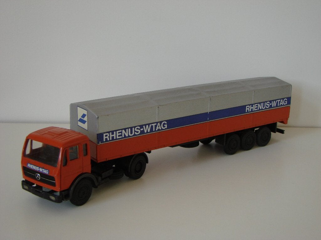 Conrad Mercedes-Benz NG Rhenus-WTAG trekker oplegger combi, Hobby en Vrije tijd, Ophalen of Verzenden, Gebruikt, Bus of Vrachtwagen