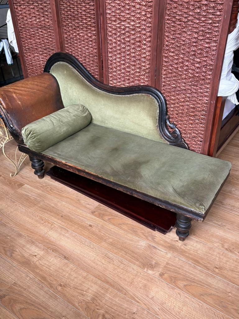 Antieke chaise loungue opknapper, Huis en Inrichting, Banken | Sofa's en Chaises Longues, Ophalen, Zo goed als nieuw, Eenpersoons