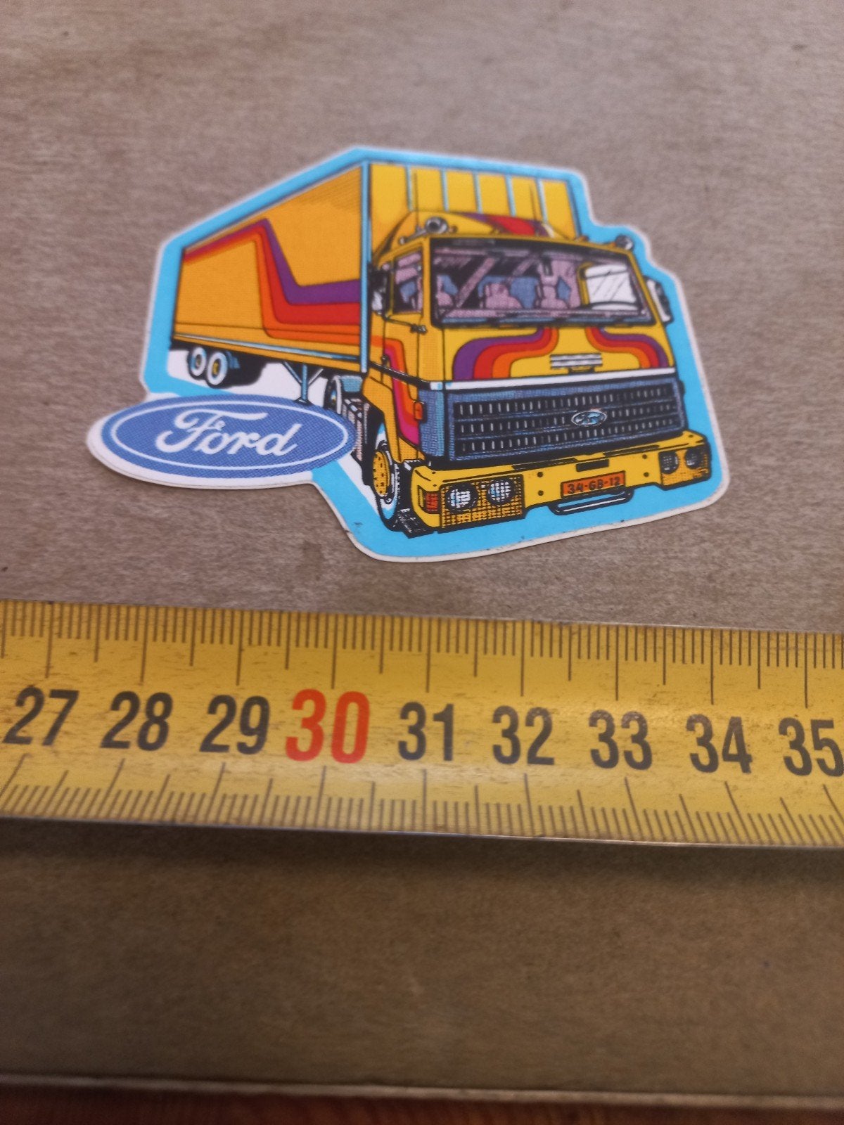Vintage Ford Vrachtwagen Sticker - Jaren '80, Ophalen of Verzenden, Gebruikt, Merk