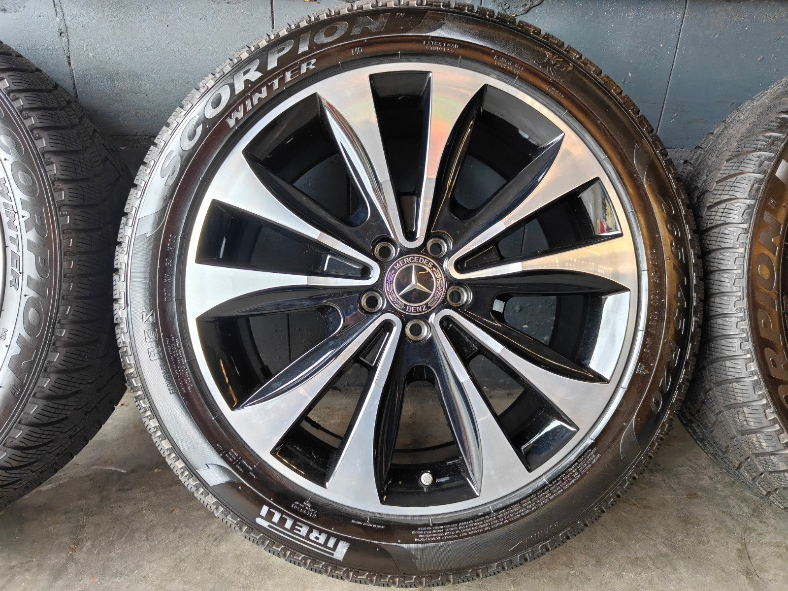 20" Mercedes GLE Winterset Pirelli TPMS 7,5MM, Gebruikt, 265 mm, Banden en Velgen, Onbekend