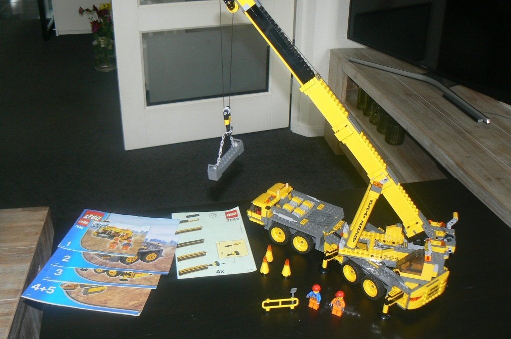Te koop: Lego City XXL Mobiele Kraan 7249 met boekjes, Lego, Compleet, Ophalen of Verzenden, City