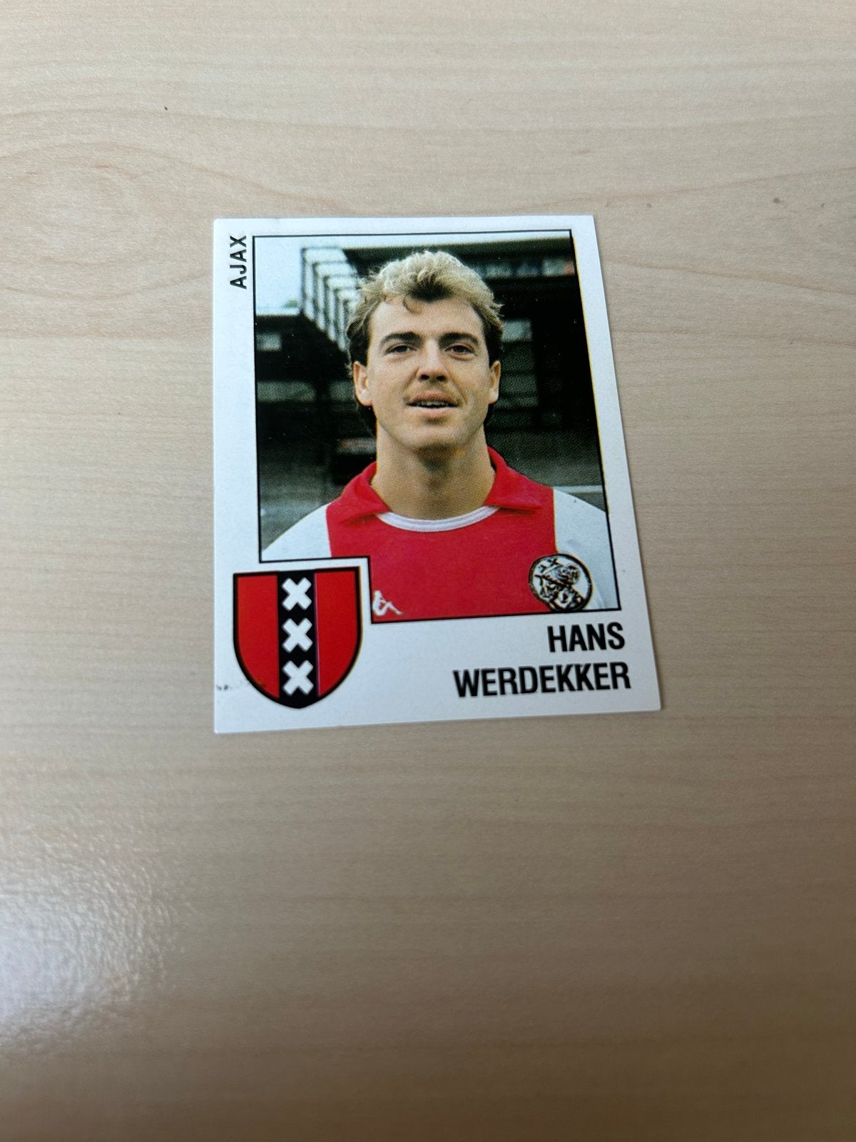 Hans Werdekker Panini Voetbal 89 Ajax Plaatje, Ophalen of Verzenden, Zo goed als nieuw, Sticker