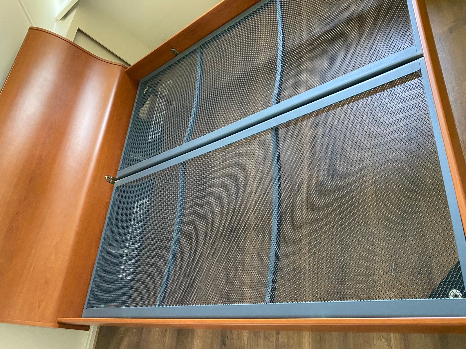 Houten Auping bed 180 x 200 cm, Ophalen, Gebruikt, Bruin, Tweepersoons