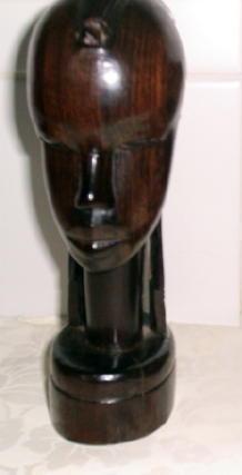 HOUT * PRACHTIGE STRAK BEELD * Buste Vrouw *, Handgemaakt, Verzenden, 20 - 50 cm, Beeld
