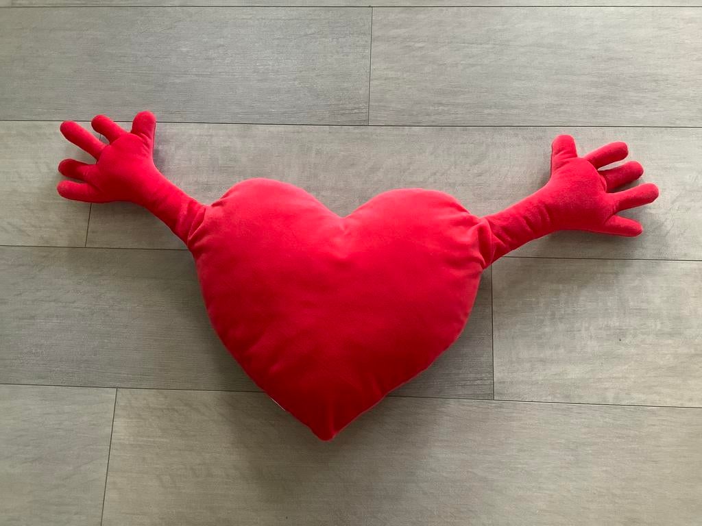 Ikea Rood hartvormig kussen met armen, Ophalen of Verzenden, Nieuw, Rood, Hartvormig