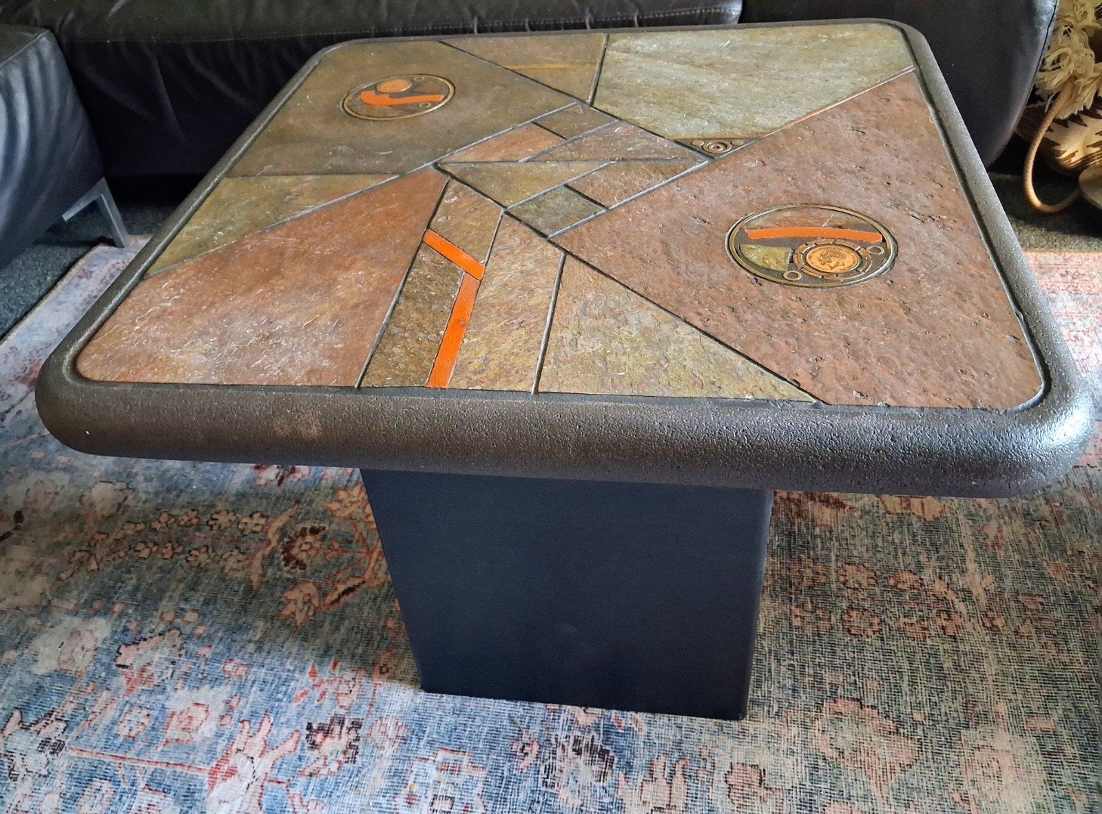 Prachtige Brutalistische Paul Kingma  Salontafel (60x60), Antiek en Kunst, Ophalen