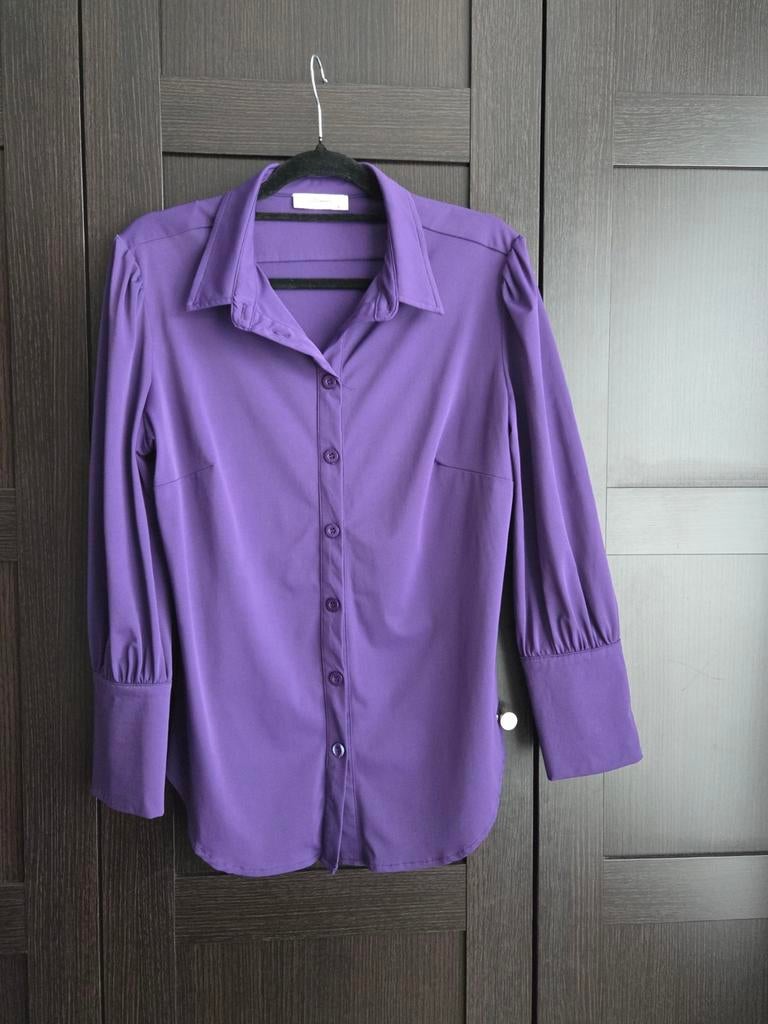 Ambika travelstof blouse paars XL, Kleding | Dames, Paars, Maat 46/48 (XL) of groter, Ophalen of Verzenden, Zo goed als nieuw