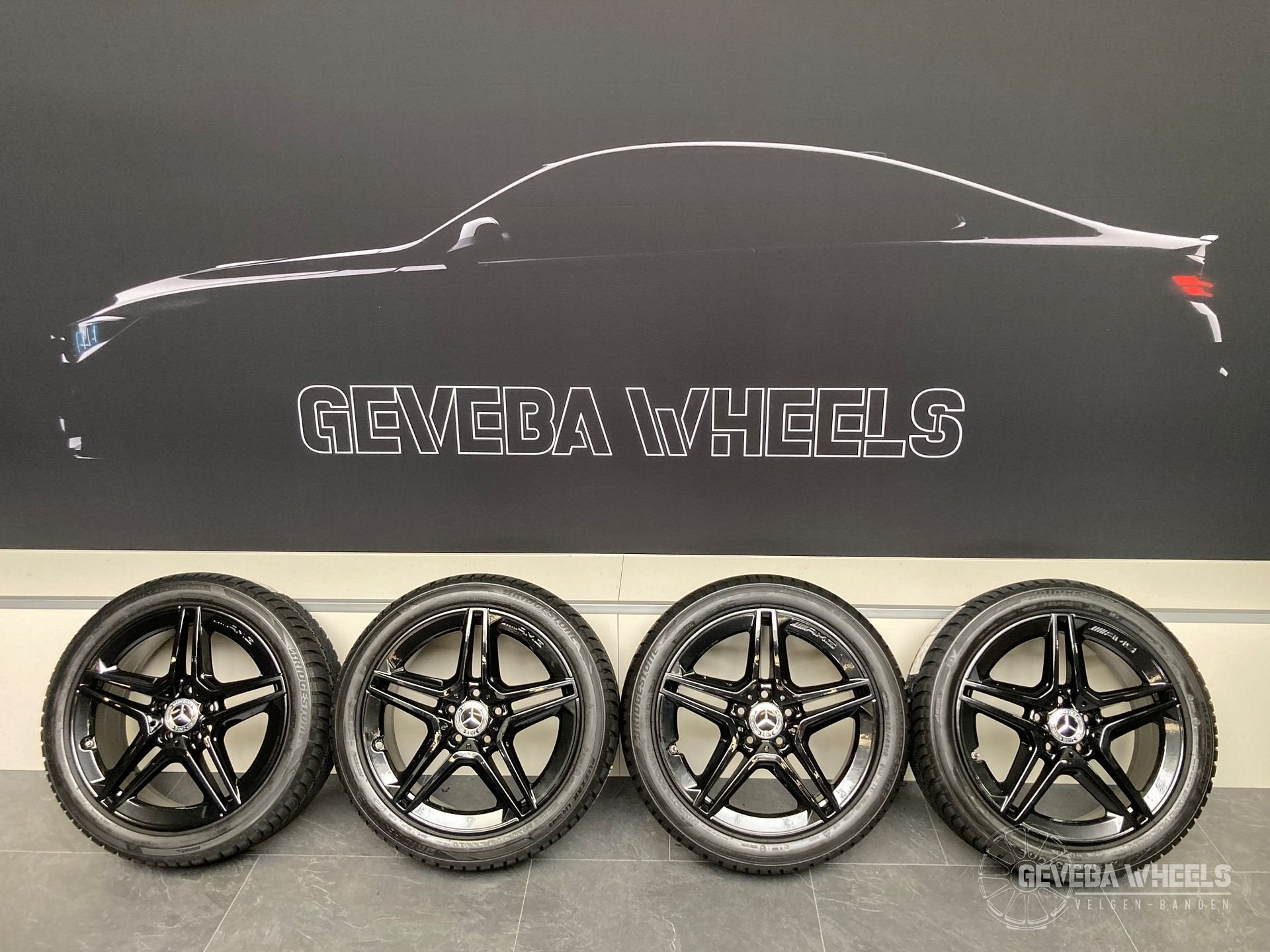 18” originele Mercedes A W177 AMG velgen winterbanden 5x112, Auto-onderdelen, Banden en Velgen, 18 inch, Gebruikt, -, -