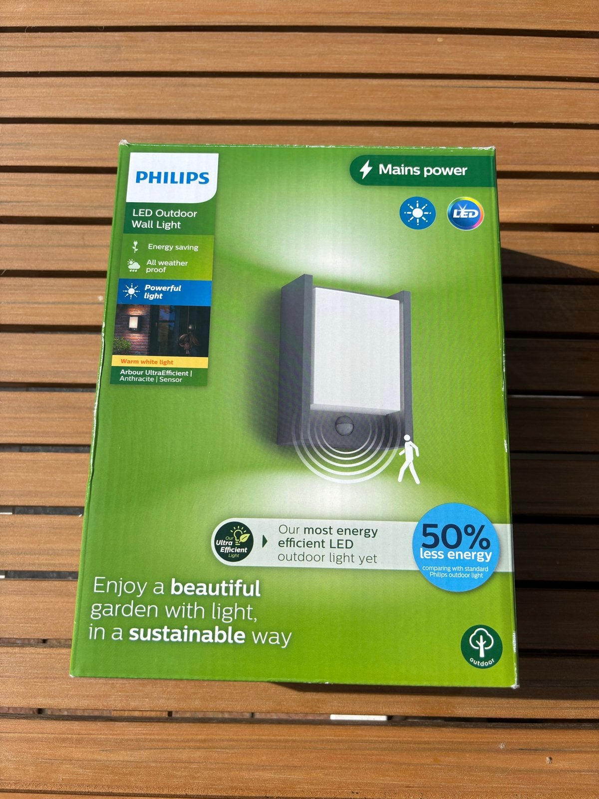Philips LED Buitenwandlamp met Sensor - Nieuw, Ophalen, Nieuw