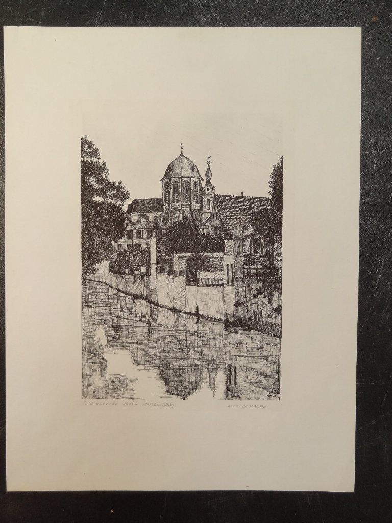 ets Hanswijkkerk Fonteinbrug Mechelen, Alex Depaepe, 1978, Architectuur, Ophalen of Verzenden, Origineel, 1950 - 1999