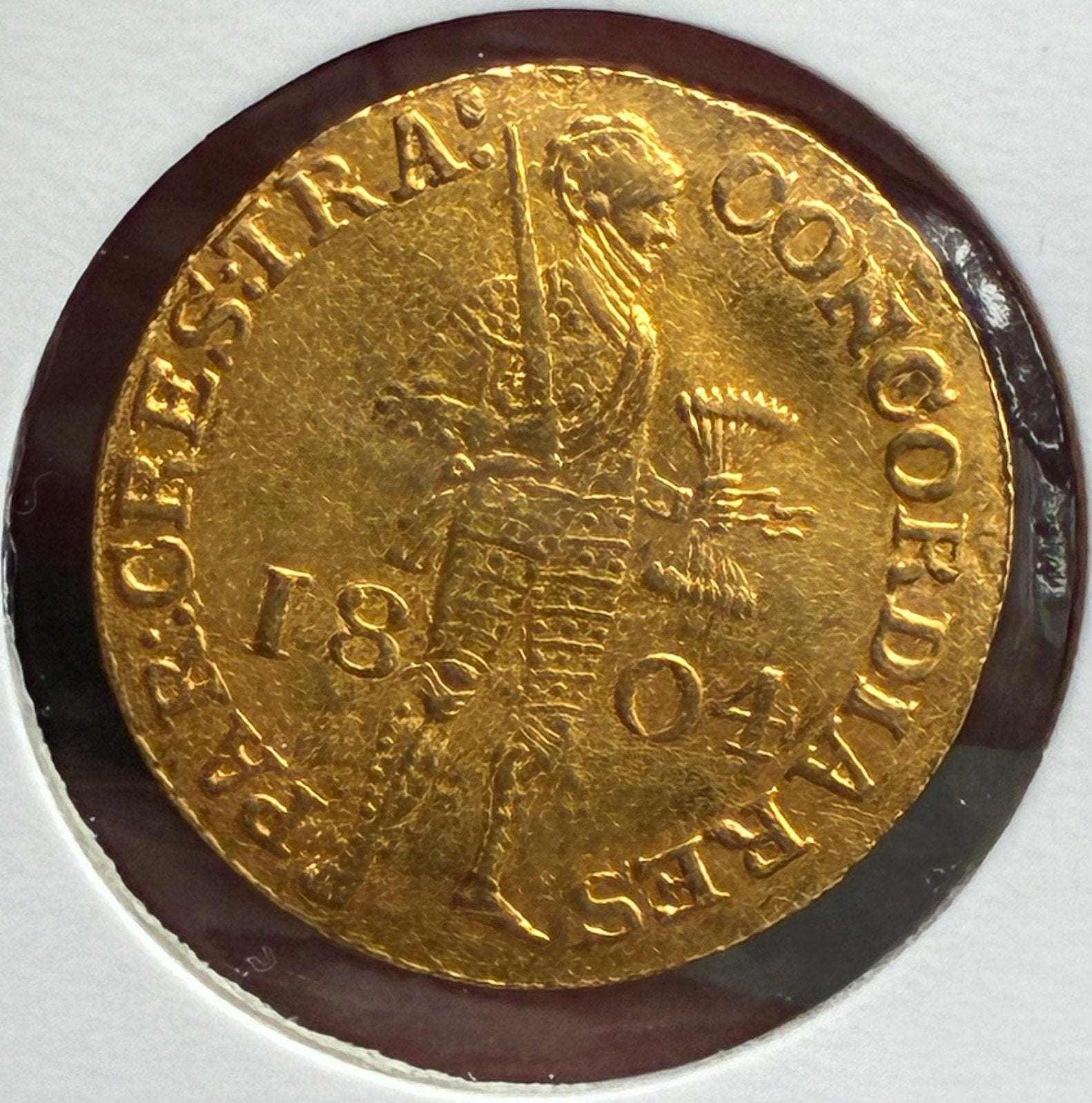 Gouden dukaat 1804 Utrecht Russische slag, PR-, Postzegels en Munten, Munten | Nederland, Ophalen of Verzenden, Vóór koninkrijk