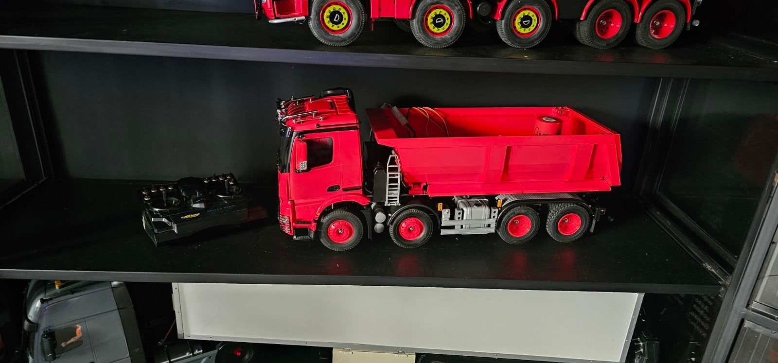 Tamiya Mercedes Benz Arocs 4151 8x4 Kipper..., Schaal 1:14, Zo goed als nieuw, Auto onroad, Ophalen