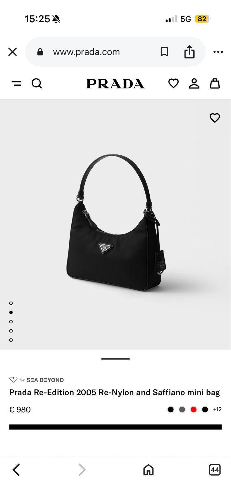 Prada Re-Edition 2005 Re-Nylon en Saffiano mini tas, Sieraden, Tassen en Uiterlijk, Tassen | Damestassen, Ophalen of Verzenden