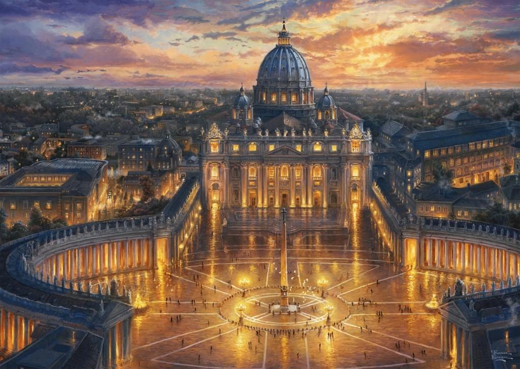 Thomas Kinkade lepgpuzzel Het vaticaan 1000 nieuw € 7,50, Ophalen, 500 t/m 1500 stukjes, Nieuw, Legpuzzel