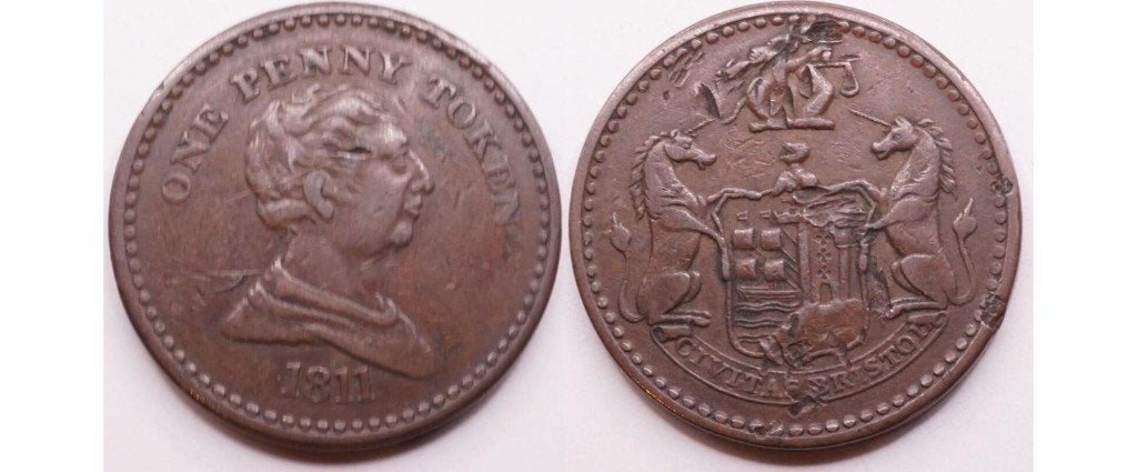 Penny token 1811, Groot-Brittannie, Bristol, Ophalen of Verzenden, Overige landen, Losse munt