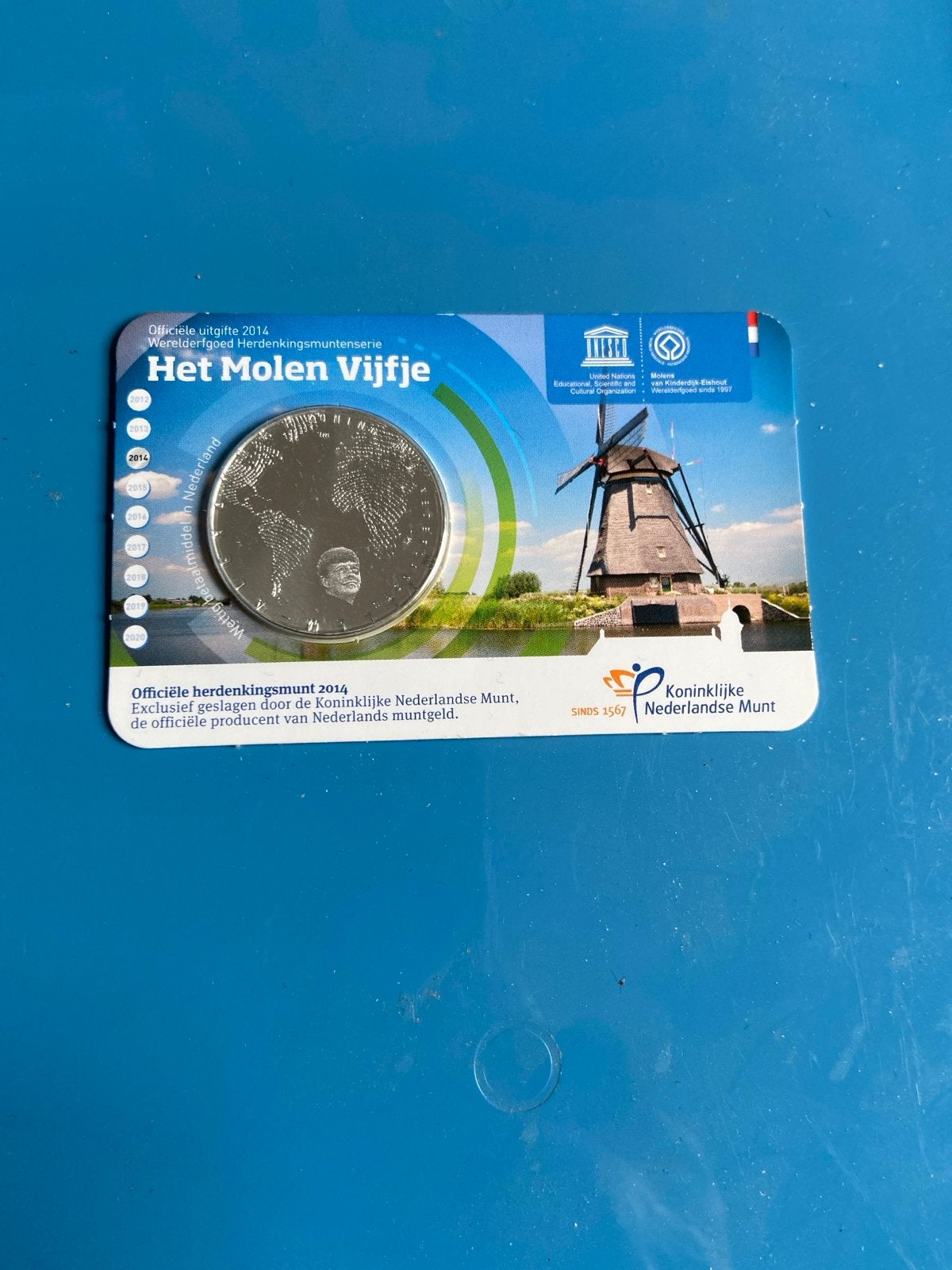 Het Molen Vijfje 2014 - Koninklijke Nederlandse Munt, Koningin Beatrix, Zilver, Euro's, Ophalen of Verzenden
