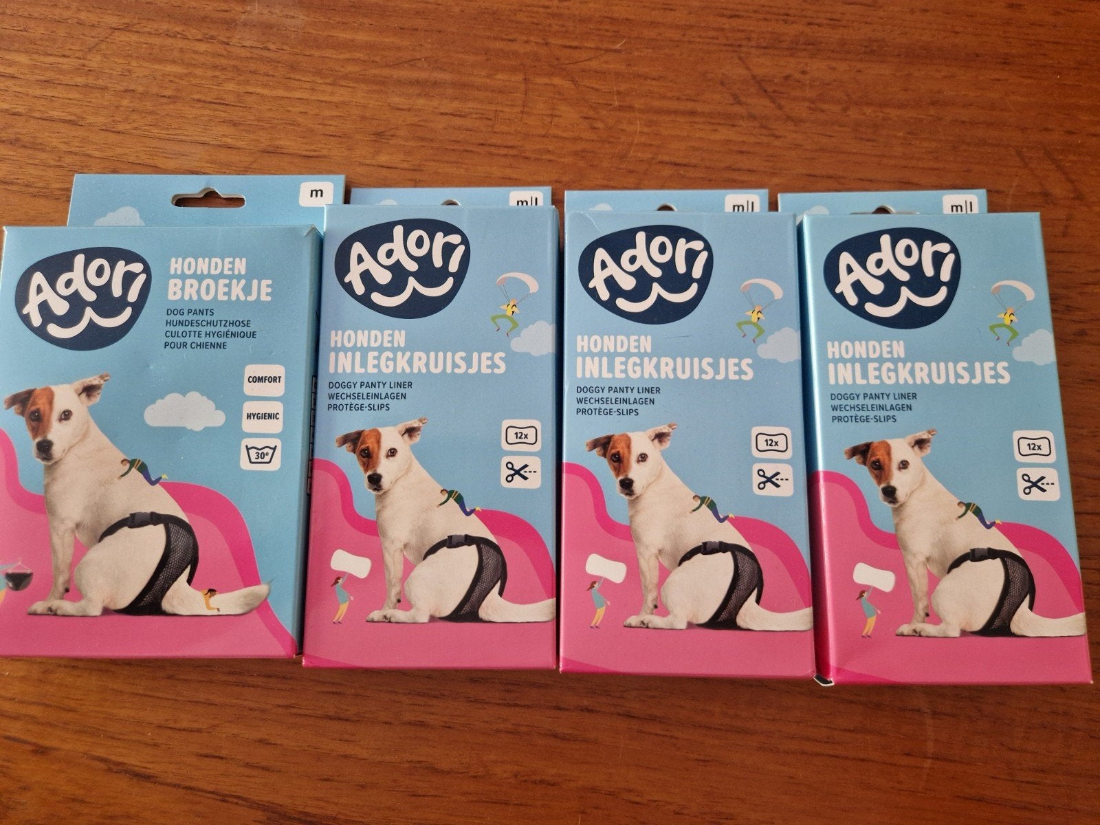 Adori hondenbroekje 1x, inlegkruisjes 3x nieuw, maat M, Ophalen of Verzenden, Nieuw