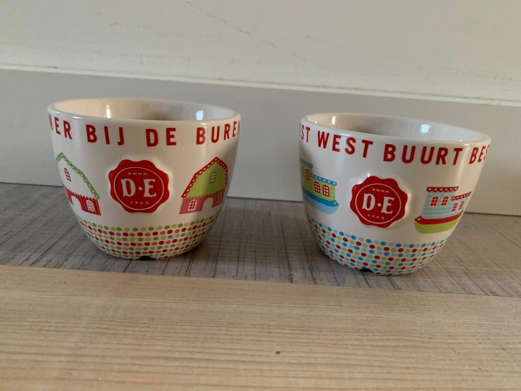 2x Douwe Egberts mokken, Ophalen of Verzenden, Nieuw, Overige stijlen, Kop(pen) en/of Schotel(s)