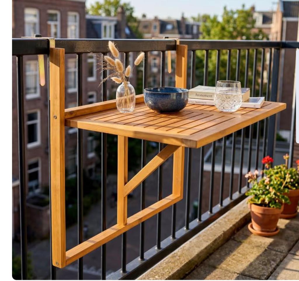 Balkon tafel nieuw in doos, Ophalen, Nieuw, Rechthoekig