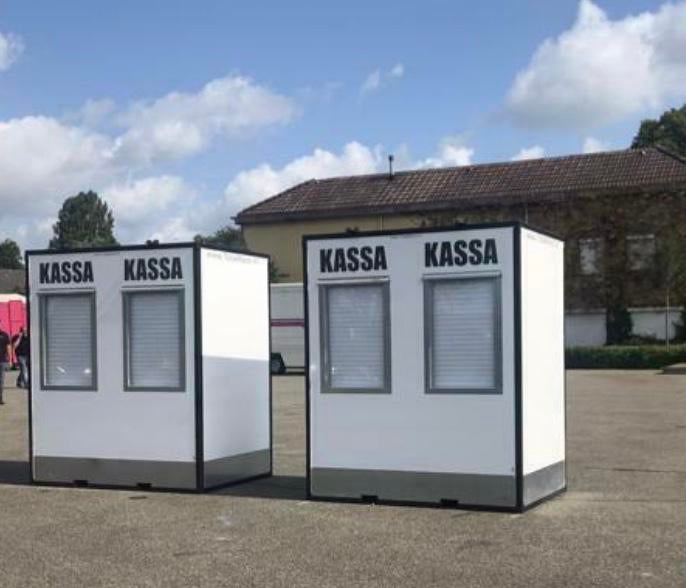 Te huur kassa unit 2 pers kassawagen unit portiers lodge, Ophalen of Verzenden, Zo goed als nieuw, Overige
