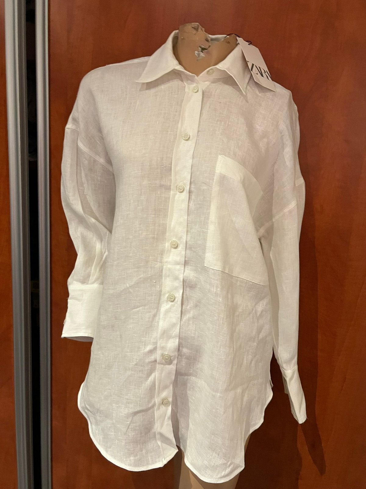 ZARA linnen blouse XS - NIEUW MET KAARTJES, F, G, Nieuw, Ophalen of Verzenden