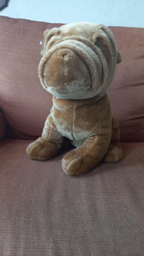 Pluche bulldog hond, Gebruikt, Overige merken, Overige karakters, Middelgroot (20 tot 80 cm)