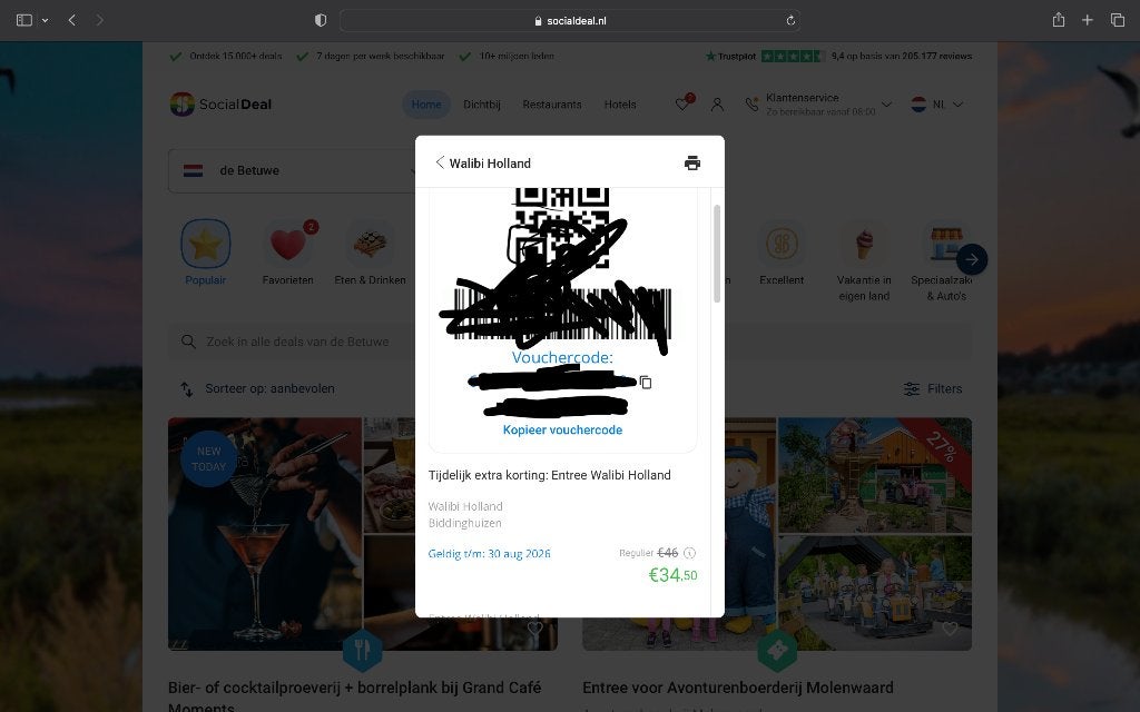 walibi holland tickets, Tickets en Kaartjes, Twee personen, Ticket of Toegangskaart