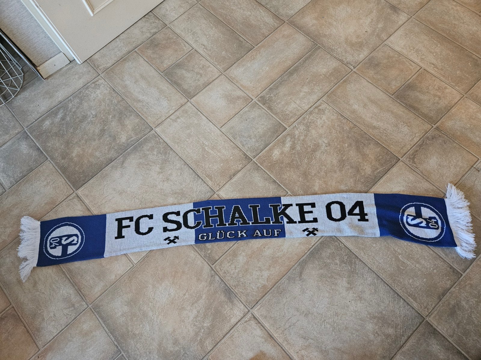 FC Schalke 04 sjaal Glück Auf, Ophalen of Verzenden, Gebruikt