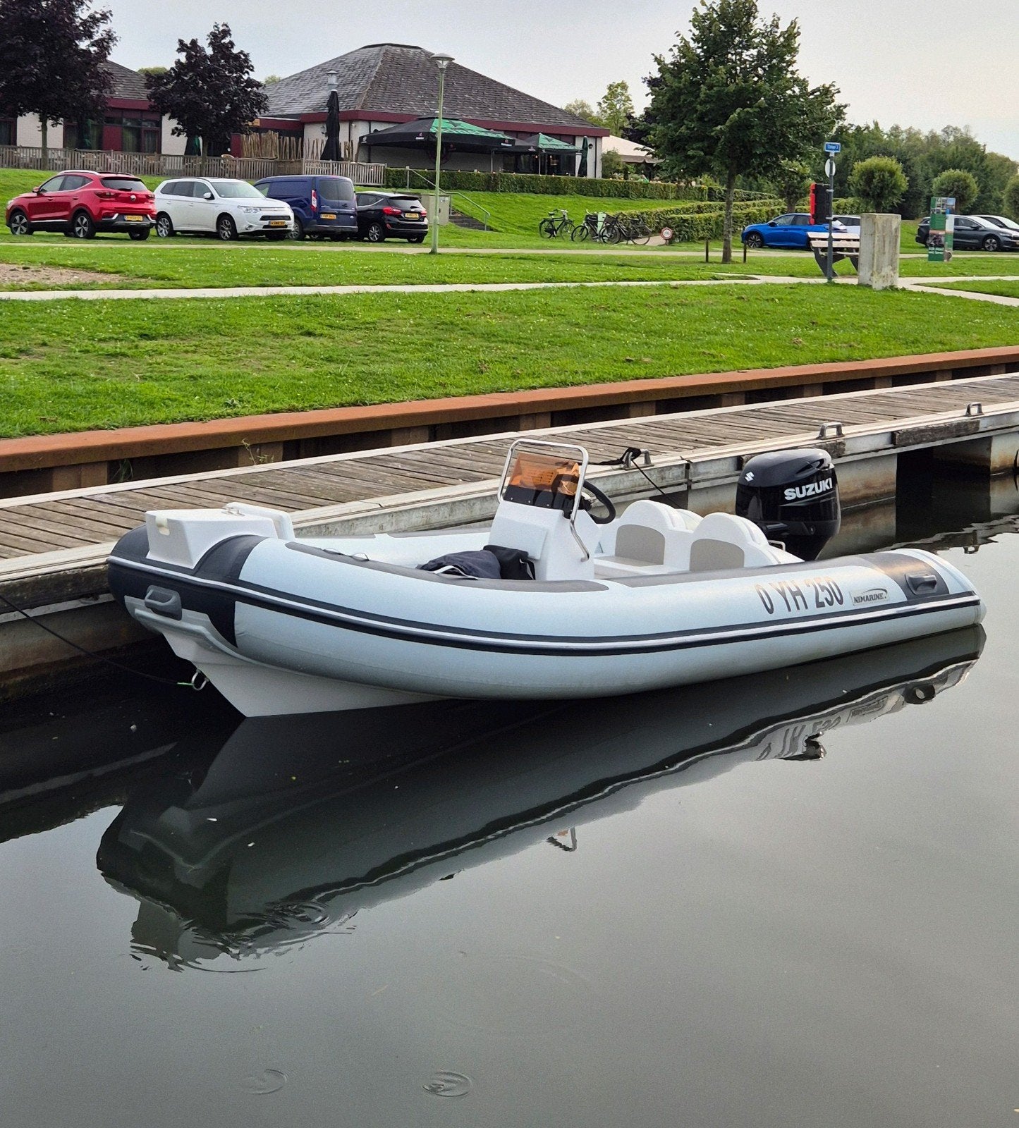 Nimarine MX450 rib met suzuki 50PK met pega trailer, Watersport en Boten, Rubberboten, Nimarine, 50 pk, Ophalen, Polyester/glasvezel