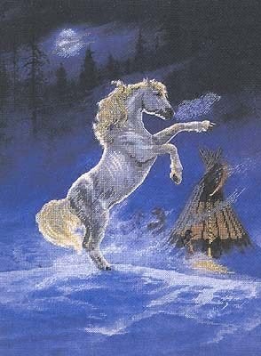 borduurpakket SPIRIT STALLION voorbedrukt Marti, Ophalen of Verzenden, Nieuw, Handborduren, Borduurpakket