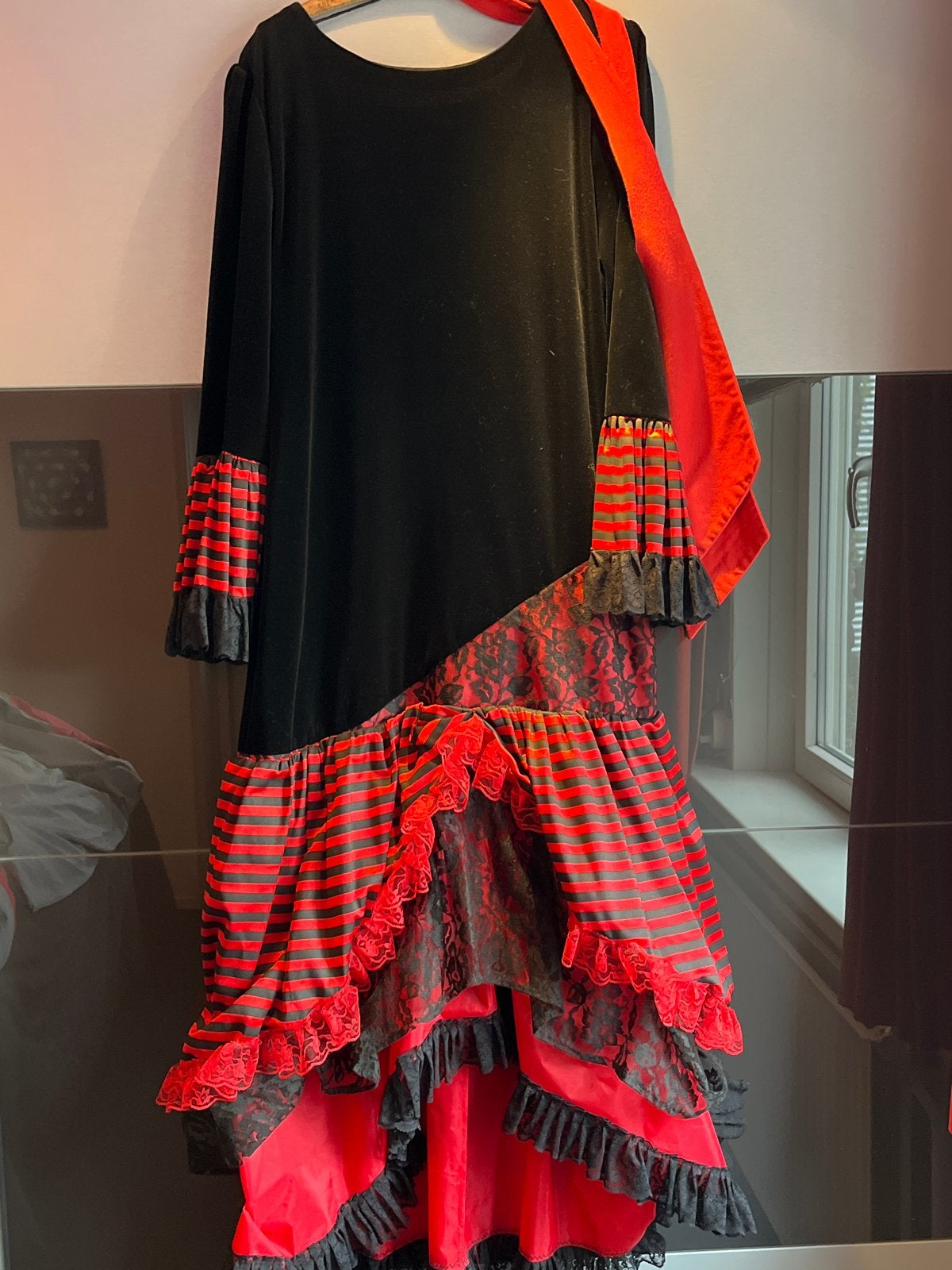 Feest/Carnavalsjurk Flamingo Stijl met Sjaal - Gayle Glass, Carnaval, Maat 46/48 (XL) of groter, Ophalen of Verzenden, Kleding