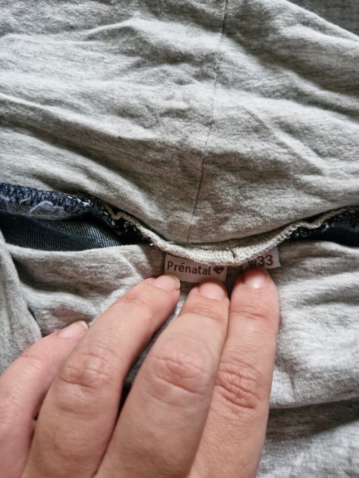 Blauwe zwangerschaps spijkerbroek maat w33, Maat 38/40 (M), Blauw, Onbekend, Nieuw