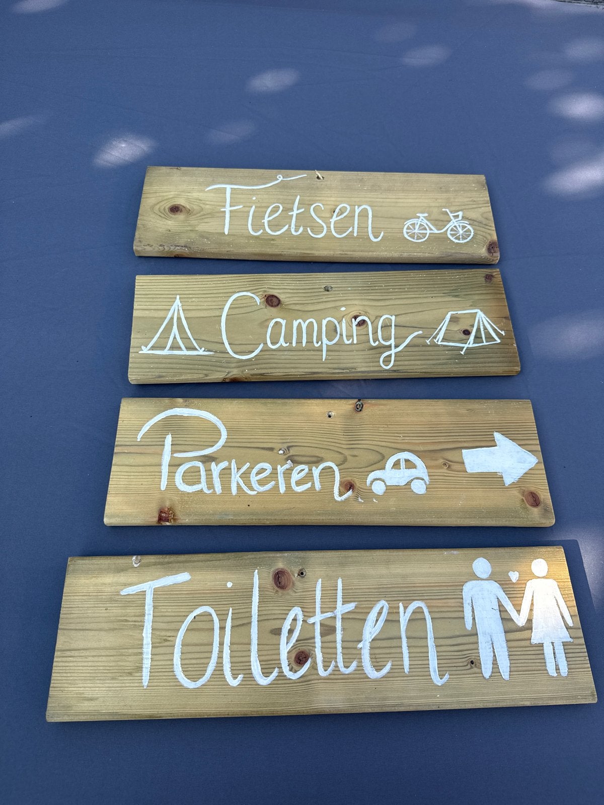 Houten Wegwijzers voor Bruiloft of Festival, Ophalen, Gebruikt, Handgemaakt, Meerkleurig