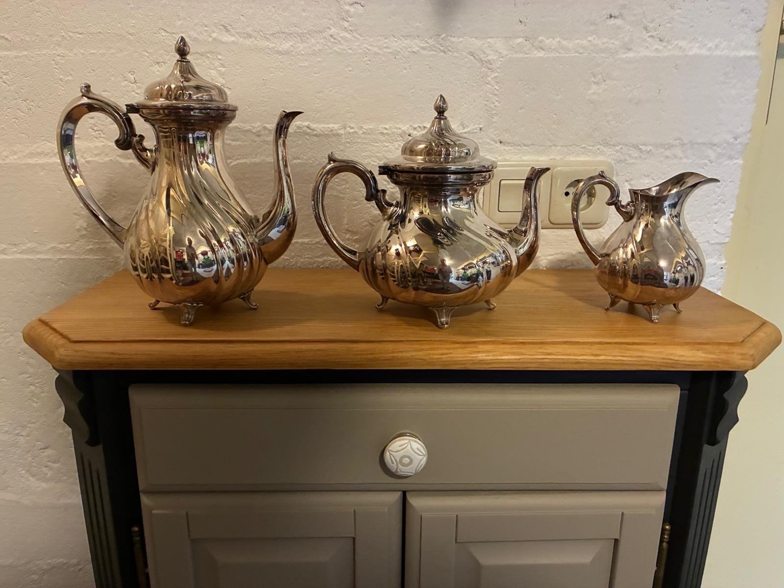 Prachtige verzilverde theeset WMF- Vintage, Antiek en Kunst, Ophalen of Verzenden