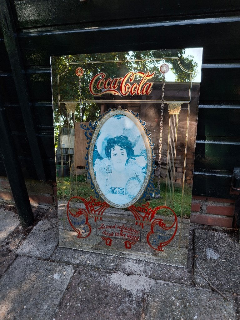 Spiegel Coca Cola, Ophalen, Gebruikt, Minder dan 100 cm, Rechthoekig