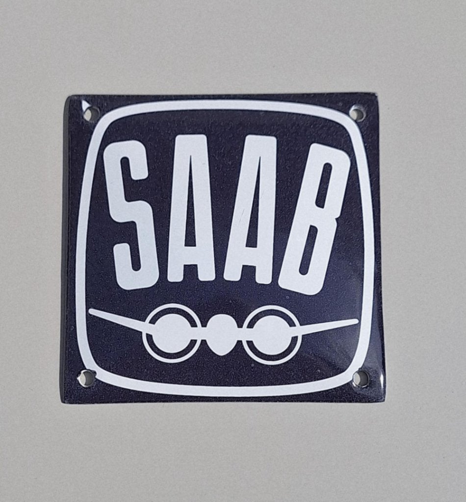 Nieuw Saab emaille bord, bordje., Verzamelen, Merken en Reclamevoorwerpen, Reclamebord, ., Nieuw, Ophalen of Verzenden