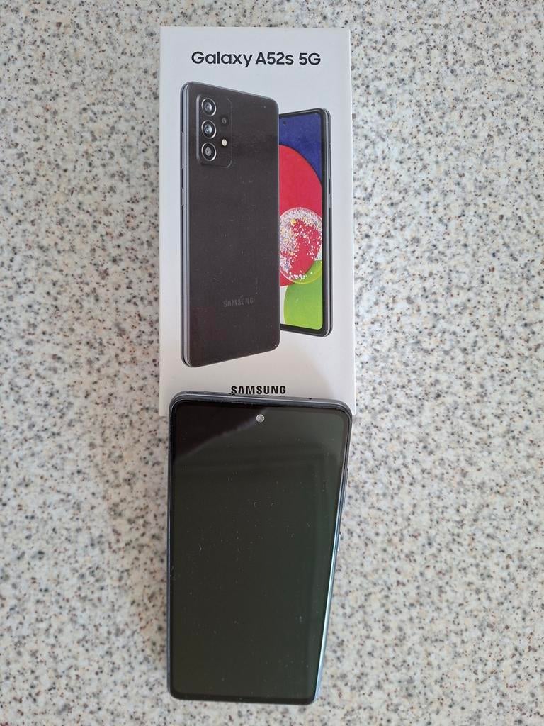 Zgan samsung galaxy A52s- 5G met kapot scherm!, Zwart, Ophalen of Verzenden, Zo goed als nieuw, 128 GB
