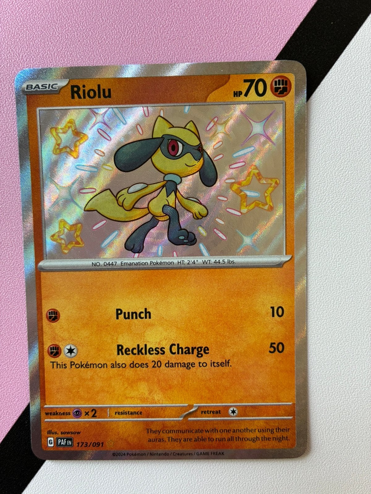 Riolu 173/92 Paldean Fates Shiny, Ophalen of Verzenden, Zo goed als nieuw