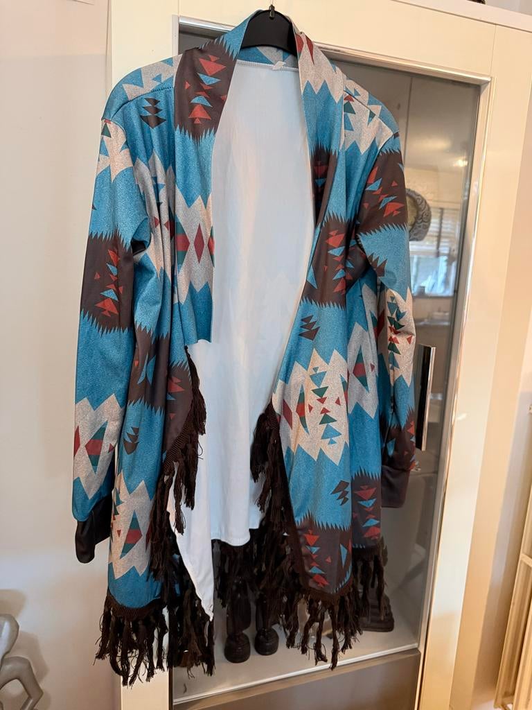 Aztec Print Vest met Franjes - Boho Chic maat 40/42, Kleding | Dames, Ophalen of Verzenden, Zo goed als nieuw, Maat 38/40 (M)